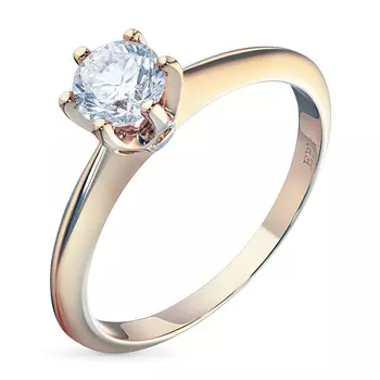 Кольцо из красного золота с бриллиантом э0201кц01178400