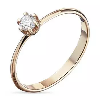 Кольцо из красного золота с бриллиантом э0201кц04203092