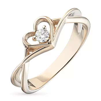 Кольцо из красного золота с бриллиантом э0201кц04200817