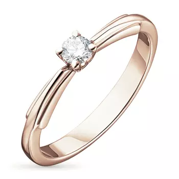 Кольцо из красного золота с бриллиантом э0201кц05151800