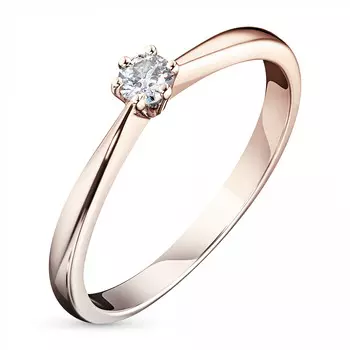 Кольцо из красного золота с бриллиантом э0201кц12154500