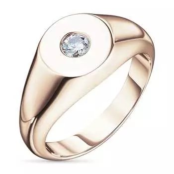 Кольцо из красного золота с бриллиантом э0201кц03210854