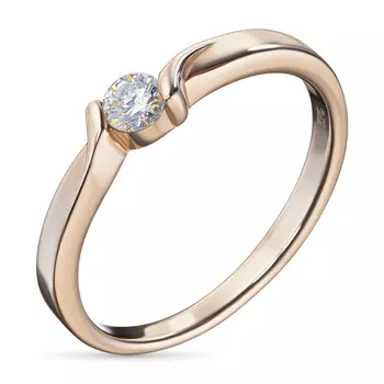 Помолвочное кольцо из красного золота с бриллиантом э0201кц05200690