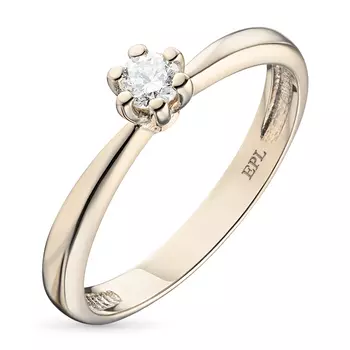 Кольцо из красного золота с бриллиантом э0201кц02134400