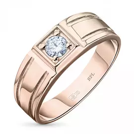 Кольцо из красного золота с бриллиантом э0201кц11100100