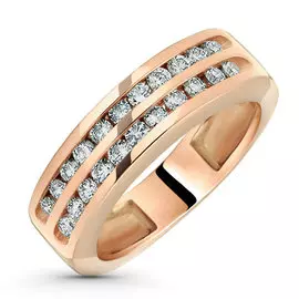 Кольцо из красного золота с бриллиантом э0201кц02130100