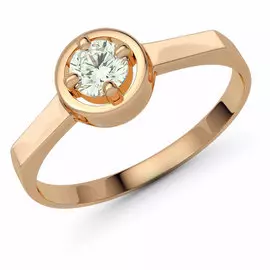 Кольцо из красного золота с бриллиантом э0201кц11134200