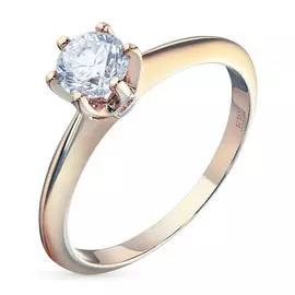 Кольцо из красного золота с бриллиантом э0201кц01178400