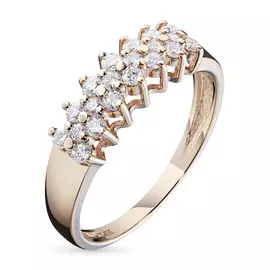 Кольцо из красного золота с бриллиантами э0201кц02159600