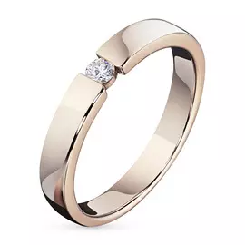 Кольцо из красного золота с бриллиантом э0201кц03150600