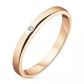 Кольцо из красного золота с бриллиантом э0201кц03153900