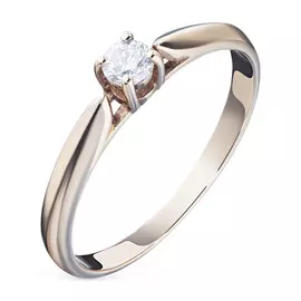 Кольцо из красного золота с бриллиантом э0201кц03154000