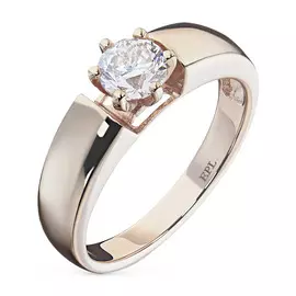 Кольцо из красного золота с бриллиантом э0201кц04082400