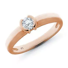 Кольцо из красного золота с бриллиантом э0201кц04090900