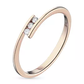 Кольцо из красного золота с бриллиантами э0201кц04152500