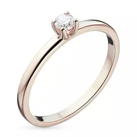 Кольцо из красного золота с бриллиантом э0201кц04160500