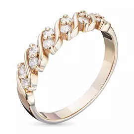 Кольцо из красного золота с бриллиантами э0201кц04200771