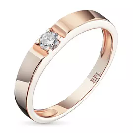 Кольцо из красного золота с бриллиантом э0201кц06159100