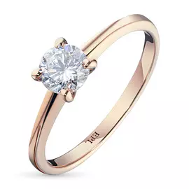 Кольцо из красного золота с бриллиантом э0201кц07132200