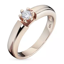 Кольцо из красного золота с бриллиантом э0201кц08070700
