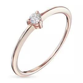 Кольцо из красного золота с бриллиантом э0201кц08200112