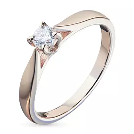 Кольцо из красного золота с бриллиантом э0201кц10151500