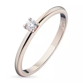 Кольцо из красного золота с бриллиантом э0201кц10181600