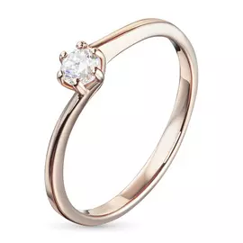 Кольцо из красного золота с бриллиантом э0201кц11200201