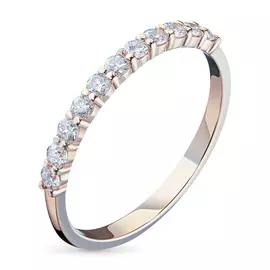 Кольцо из красного золота с бриллиантами э0201кц12153600