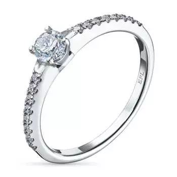 Кольцо из серебра э0612кц04201407_white