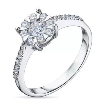 Кольцо из серебра э0612кц05153500