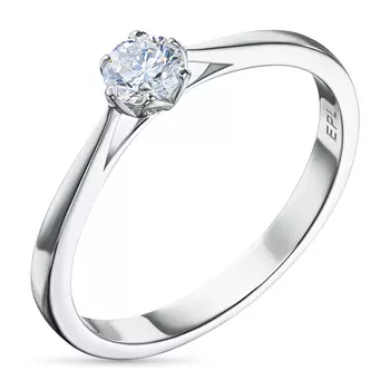 Помолвочное кольцо из серебра э0612кц05166800_white