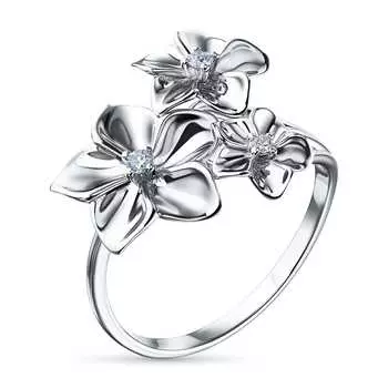 Кольцо из серебра э0612кц09184000_white