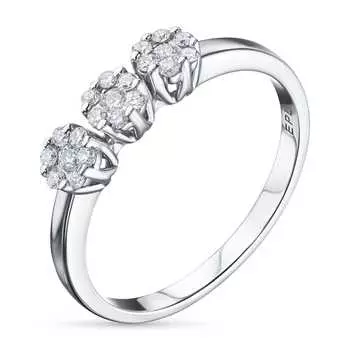 Кольцо из серебра э0612кц10173700_white