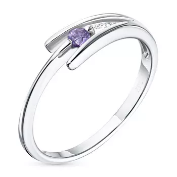 Кольцо из серебра с аметистом э0607кц01158900