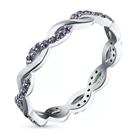 Кольцо из серебра с аметистом э0607кц04190300