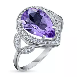 Кольцо из серебра с аметистом э0607кц04200067