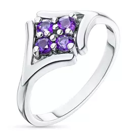Кольцо из серебра с аметистом э0607кц07197020