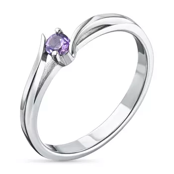 Кольцо из серебра с аметистом э0607кц09091700