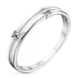 Кольцо из серебра с аметистом и гранатом э0649кц04202073