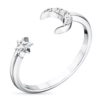 Кольцо из серебра с бриллиантами э0601кц08197540