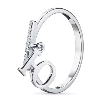 Кольцо из серебра с бриллиантами э0601кц08211010