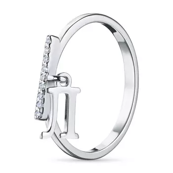 Кольцо из серебра с бриллиантами э0601кц08211013