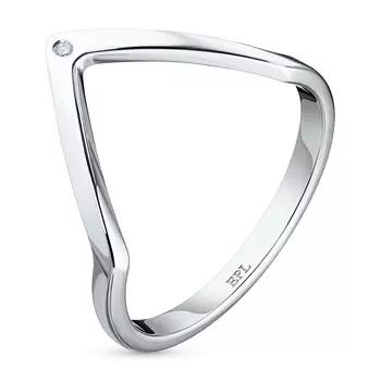 Кольцо из серебра с бриллиантом э06к021938