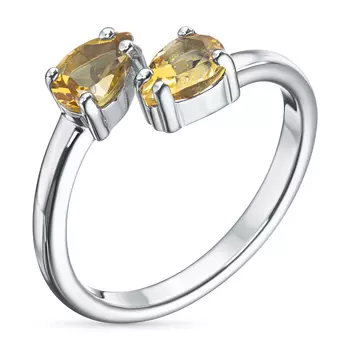 Кольцо из серебра с цитринами э0620кц03220460