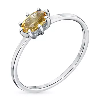 Кольцо из серебра с цитрином э0620кц04220432