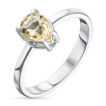 Кольцо из серебра с цитрином э0620кц10200468