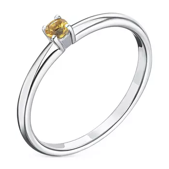 Кольцо из серебра с цитрином э0620кц12154200