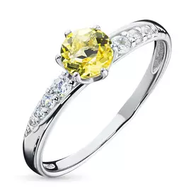 Кольцо из серебра с цитрином э0636кц04200078