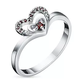 Кольцо из серебра с гранатами э0606кц02203530